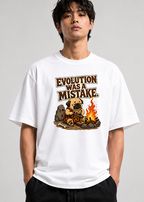 Evolution Was A Mistake Funny Caveman Pug Primitive Dog Humor