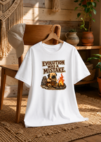 Evolution Was A Mistake Funny Caveman Pug Primitive Dog Humor