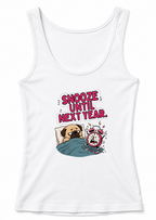 Snooze Until Next Year Funny Pug Alarm Clock Morning Sleepy Dog Humor