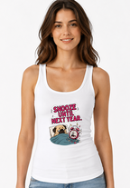 Snooze Until Next Year Funny Pug Alarm Clock Morning Sleepy Dog Humor