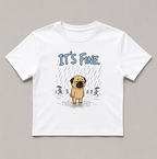 It's Fine Funny Pug In Rain Storm Sarcastic Dog Introvert Humor