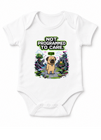 Not Programmed To Care Funny NPC Gamer Pug 8-Bit Pixel Dog Humor