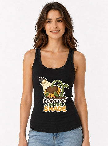 Leave Me In The Shade - Cute Shy Sunflower Introvert Graphic T-Shirt