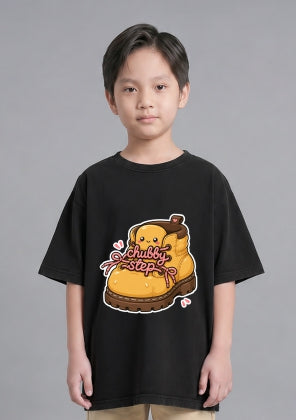 Chubby Step - Cute Puffy Boot Kawaii Footwear Graphic T-Shirt