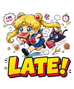 Late For School Magical Girl Toast Sprint Chibi Anime Streetwear