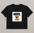 Nope Stubborn Pug Lazy Mood Funny Dog Meme Streetwear