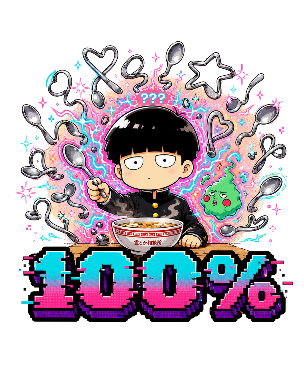 Mob 100% Esper Ramen Spoon Bending Chibi Anime