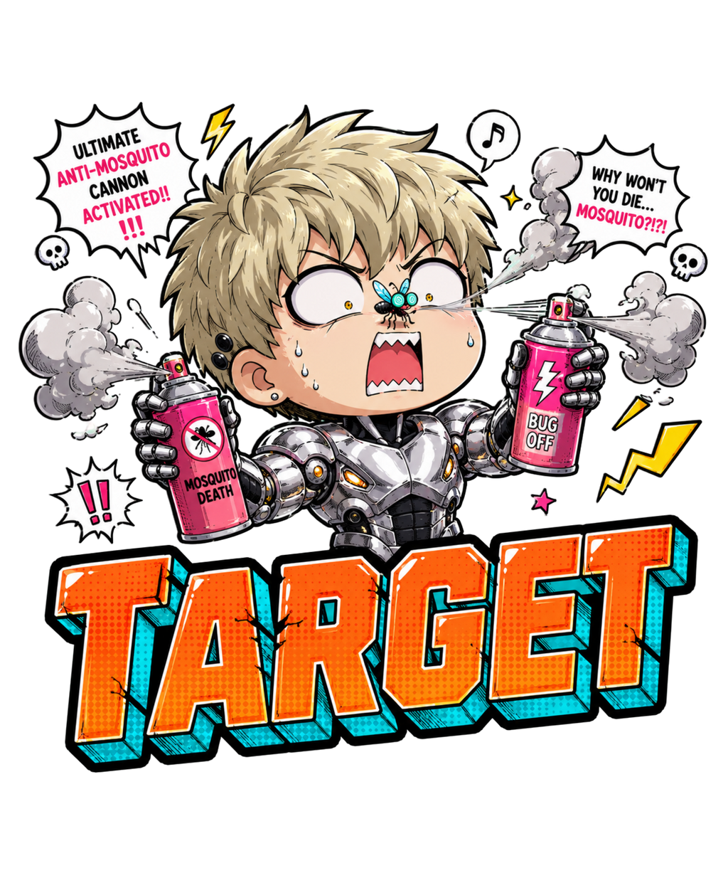 Cyborg Genos Mosquito Target Funny Chibi Anime