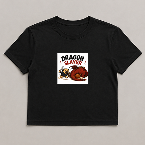 Dragon Slayer Pug Warrior Fantasy RPG Funny Dog Streetwear