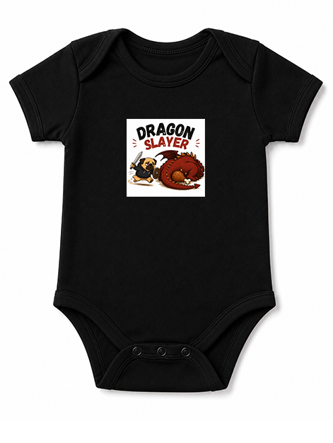 Dragon Slayer Pug Warrior Fantasy RPG Funny Dog Streetwear