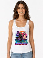 Stand Bus Stop Synthwave Retro Delinquent Anime Parody Art