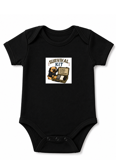 Survival Kit Introvert Lazy Pug Funny Dog Meme Streetwear