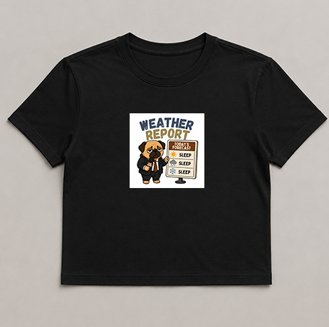Weather Report Forecast Sleep Lazy Pug Funny Dog Meme Streetwear