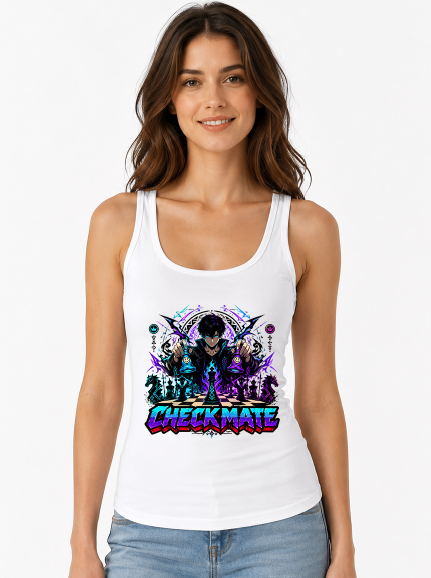 Shadow Monarch Soloist Checkmate Blue Purple Chess Anime Art