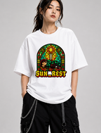 Sun Rest Sleeping Demon Slayer Stained Glass Anime Streetwear