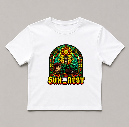 Sun Rest Sleeping Demon Slayer Stained Glass Anime Streetwear