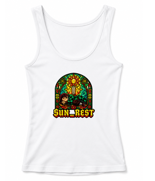 Sun Rest Sleeping Demon Slayer Stained Glass Anime Streetwear