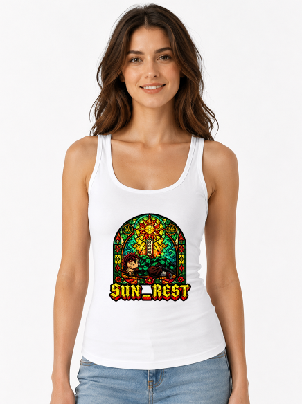 Sun Rest Sleeping Demon Slayer Stained Glass Anime Streetwear