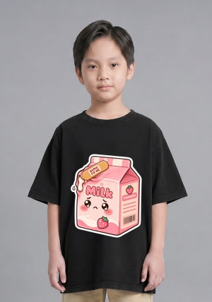 Ouph Fix Me - Cute Leaking Strawberry Milk Carton Kawaii Graphic T-Shirt