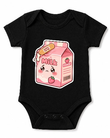 Ouph Fix Me - Cute Leaking Strawberry Milk Carton Kawaii Graphic T-Shirt