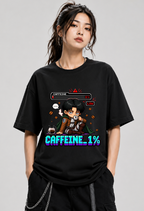 Caffeine 1% Low Battery Captain Pixel Art Anime Streetwear
