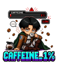 Caffeine 1% Low Battery Captain Pixel Art Anime Streetwear