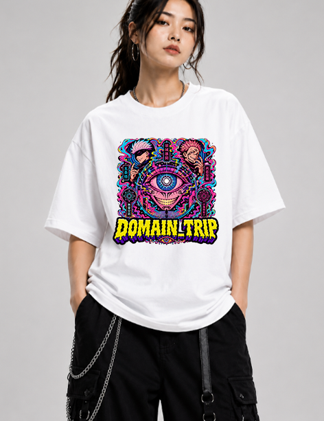 Domain Expansion Gojo Sukuna Psychedelic Trippy Acid Anime Art