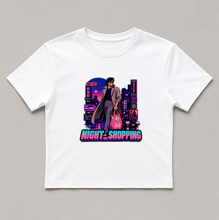 Night Shopping Ryo Saeba Retro 80s City Pop Synthwave Anime Art