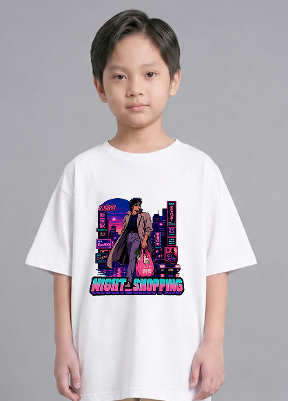 Night Shopping Ryo Saeba Retro 80s City Pop Synthwave Anime Art
