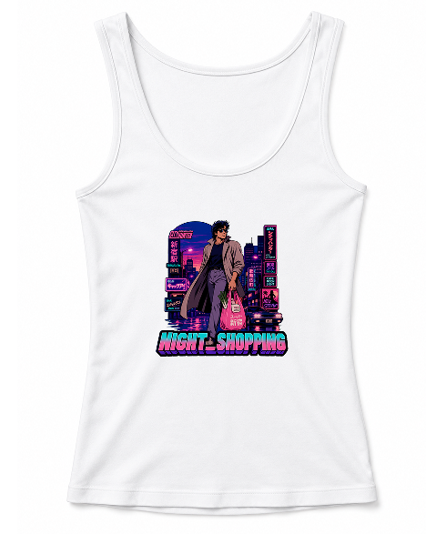 Night Shopping Ryo Saeba Retro 80s City Pop Synthwave Anime Art