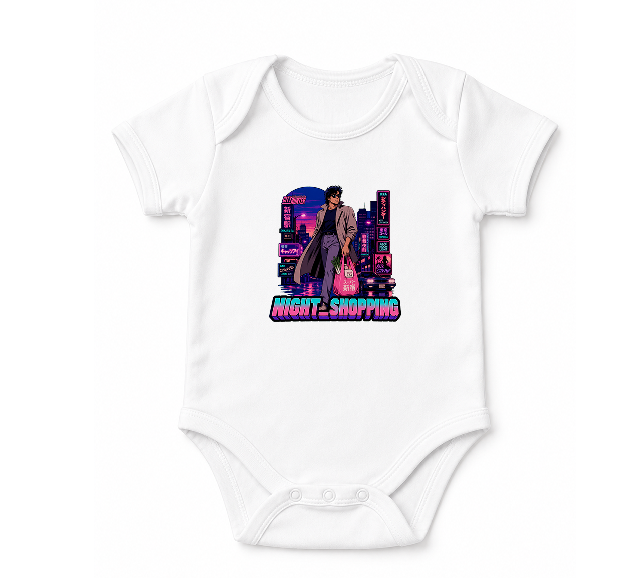 Night Shopping Ryo Saeba Retro 80s City Pop Synthwave Anime Art