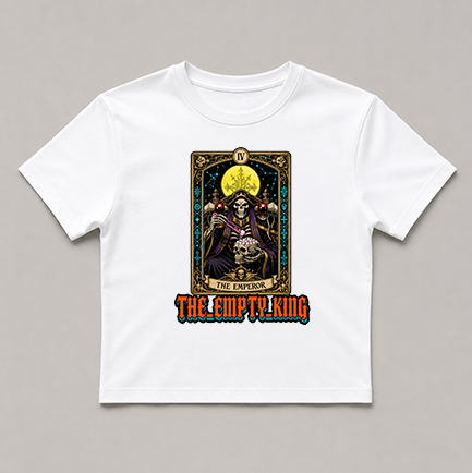 The Empty King Tarot Card Overlord Ainz Skeleton Dark Anime Streetwear