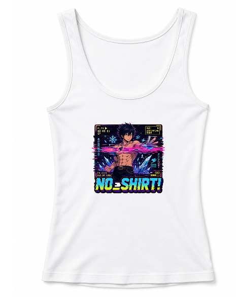 No Shirt Ice Mage Stripping Mode Glitch VHS Anime Streetwear