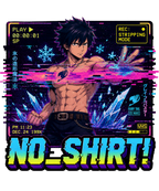 No Shirt Ice Mage Stripping Mode Glitch VHS Anime Streetwear