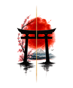 Sakura Torii Sunset