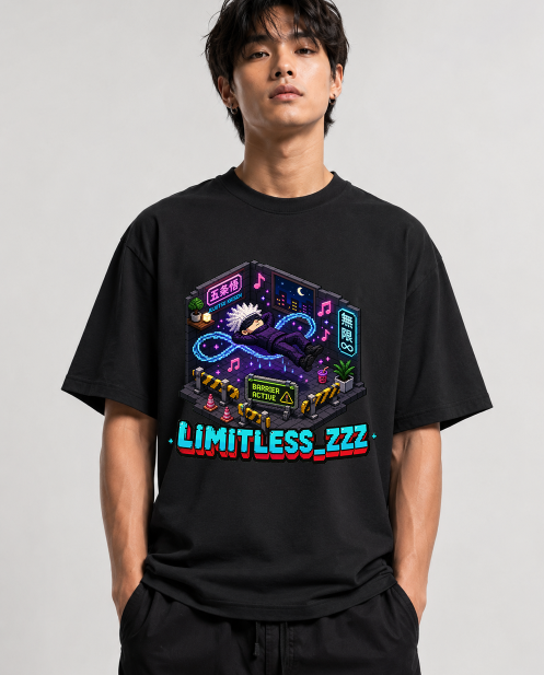 Gojo Limitless Sleep Pixel Art Aesthetic Anime