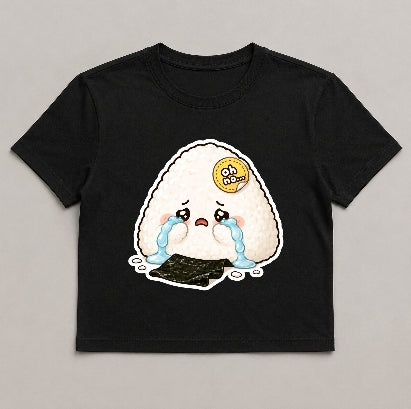 Crying Onigiri Lost Nori Cute Japanese Food Pun