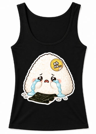 Crying Onigiri Lost Nori Cute Japanese Food Pun