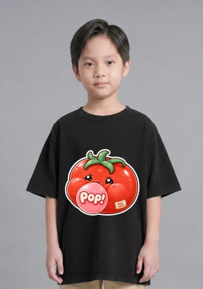 Pop 100 Percent Juicy - Cute Tomato Bubble Gum Kawaii Graphic T-Shirt