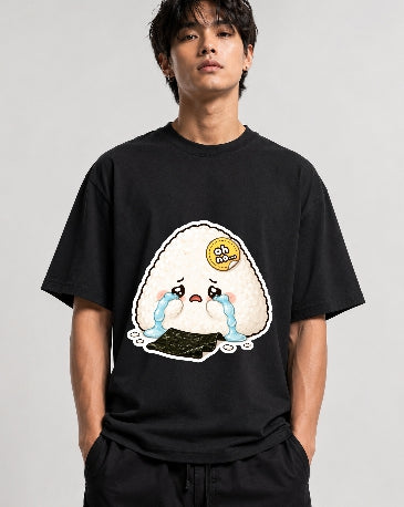 Crying Onigiri Lost Nori Cute Japanese Food Pun