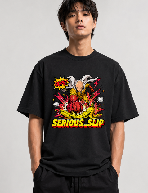 Serious Slip Saitama Banana Funny Anime Meme