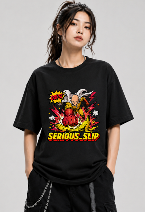 Serious Slip Saitama Banana Funny Anime Meme
