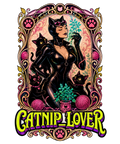 Catnip Lover Vintage Art Nouveau Catwoman Cats