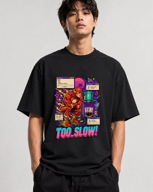 Too Slow Speedster Waiting For Drip Coffee Retro Synthwave