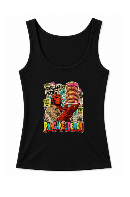 Hellboy Pancake King Demon Breakfast Retro Comic