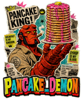 Hellboy Pancake King Demon Breakfast Retro Comic