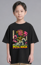 Pizza Ninja Leonardo Surfing Great Wave Japanese Ukiyo-e