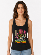 Pizza Ninja Leonardo Surfing Great Wave Japanese Ukiyo-e