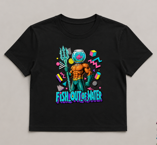 Fish Out Of Water Aquaman Fishbowl Retro 90s Memphis Comic