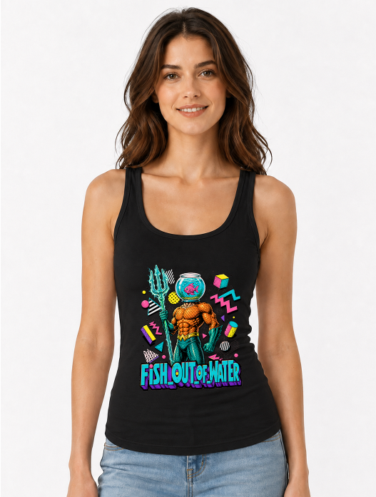 Fish Out Of Water Aquaman Fishbowl Retro 90s Memphis Comic